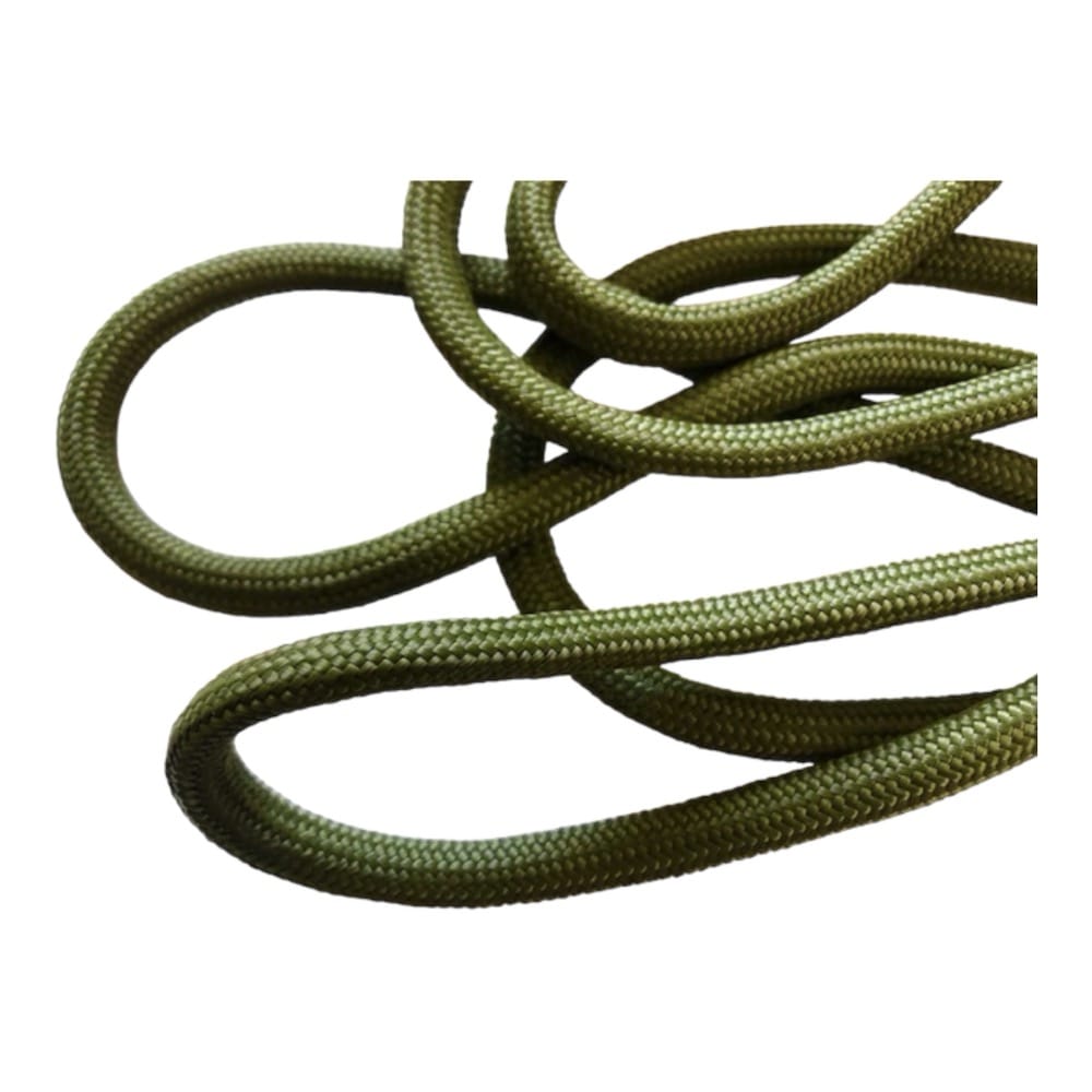 Double Braid 6mm X 1.2m Anti-tangle Trialing / Working Leads In Olive