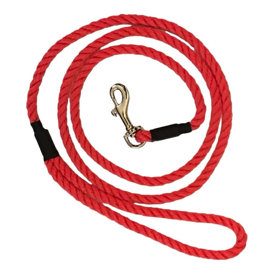 Handmade Rope Clip Lead In Red