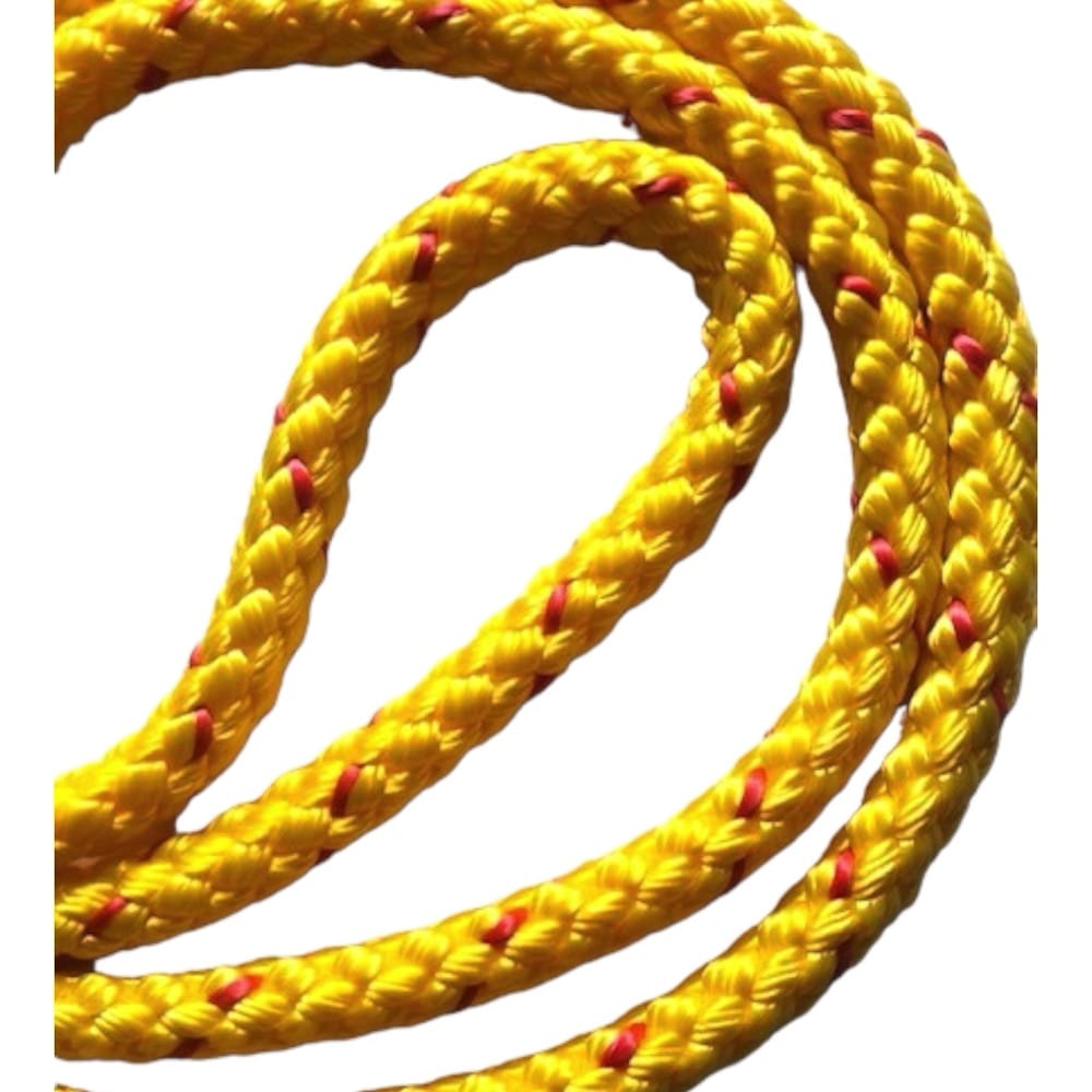 Quadruple Slip Lead Braid With Swivel In Yellow With Red Fleck