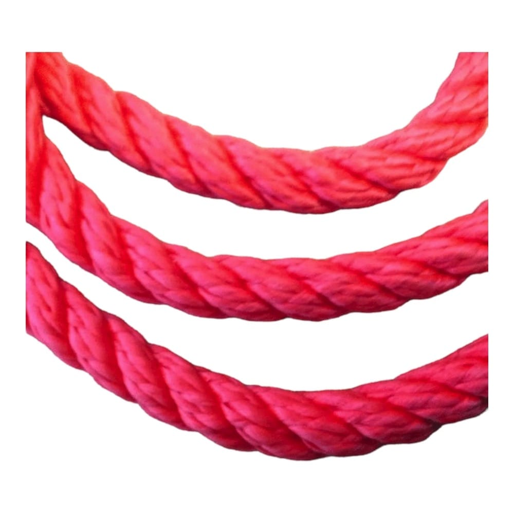 Handmade Double/ Brace Gundog Rope Clip Lead With Swivel in Red