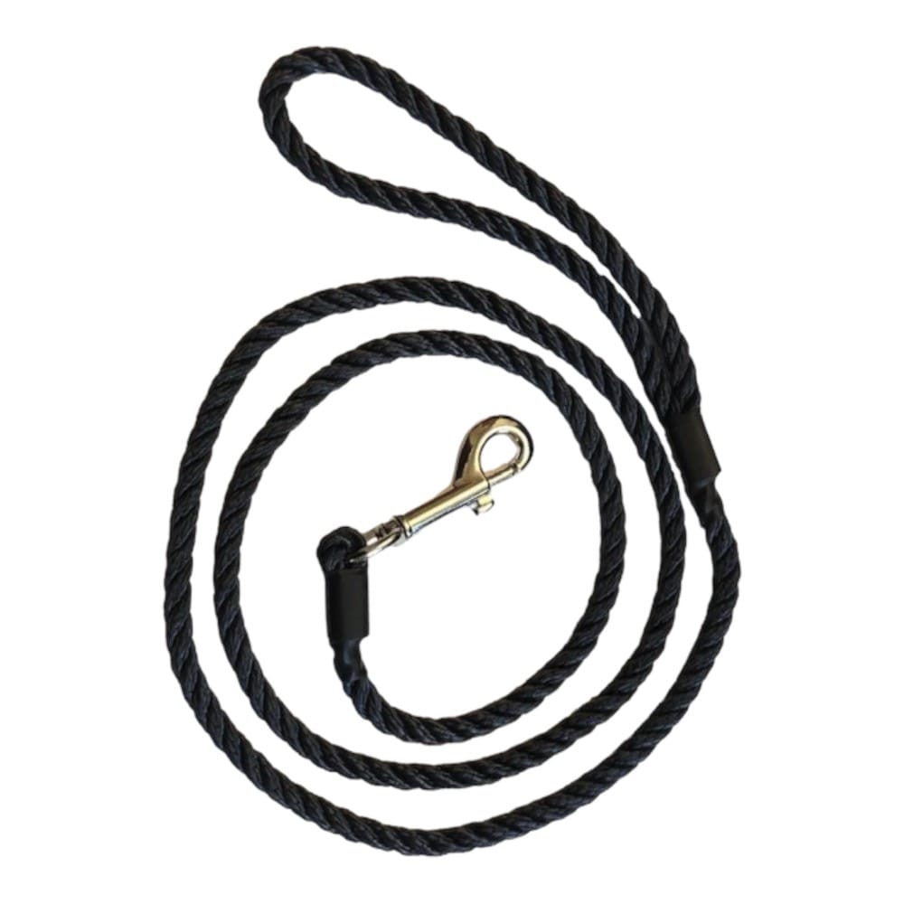 Handmade Rope Clip Lead In Black